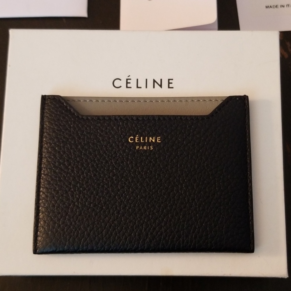 CÉLINE card holder midnight blue